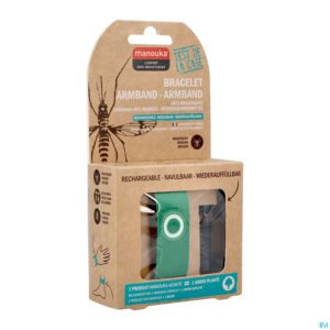 Packshot Manouka Armband A/muggen Uni Groen