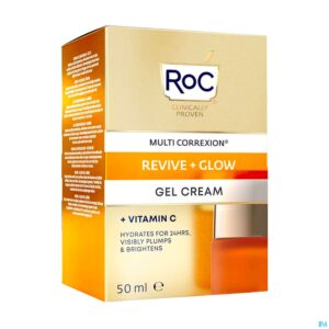 Packshot Roc Multi Correx.revive+glow Gel Cream Pot 50ml