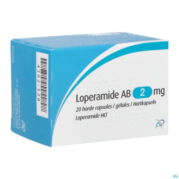 Packshot Loperamide AB 2mg Harde Caps 20 X 2mg