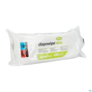 Packshot Dispowipe Aloe Vera Doekjes Vocht. Hand/huid 80