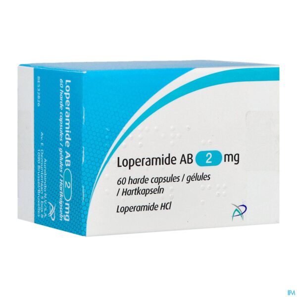 Packshot Loperamide AB 2mg Harde Caps 60 X 2mg