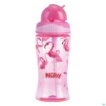Packshot Nuby Flip-it Beker Uit Tritan Roze 360ml 3j+