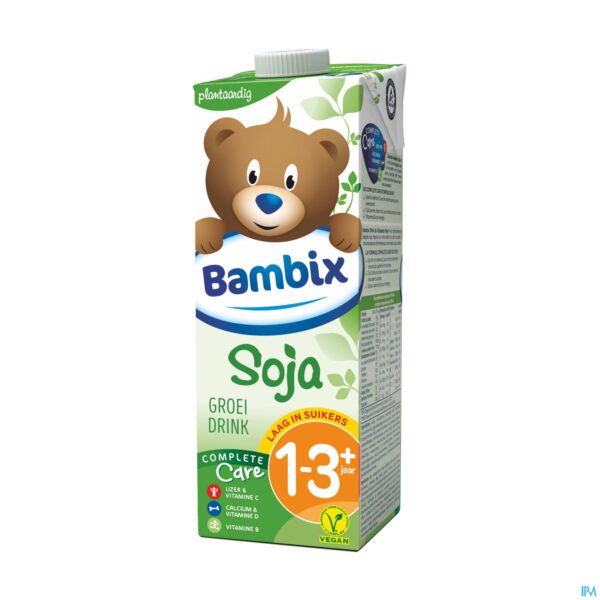 Packshot Bambix Groeimelk Soja 1-3+ 1l Packshot Bambix Groeimelk Soja 1-3+ 1l