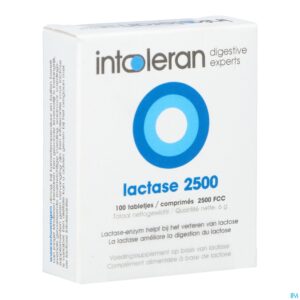 Packshot Intoleran Lactase 2500 Fcc Tabl 100