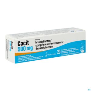 Packshot Cacit 500 Bruistabletten Tube 20x500mg