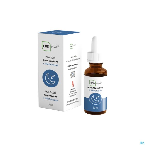 Productshot Cbd Olie Breed Spectrum + Melatonine 30ml Cbd-phar