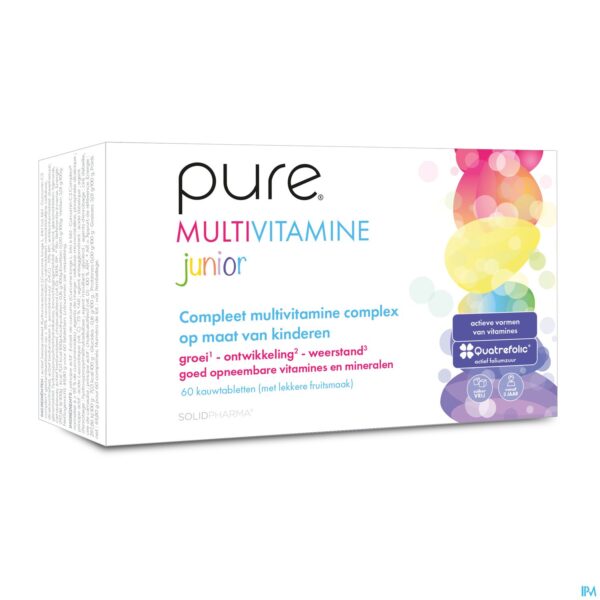Packshot Pure Multivitamine Junior Kauwtabl 60 Packshot Pure Multivitamine Junior Kauwtabl 60
