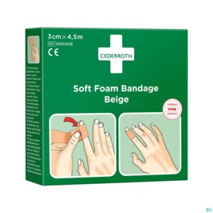 Packshot Cederroth Soft Foam Bruin 3cmx4,5m 51011018
