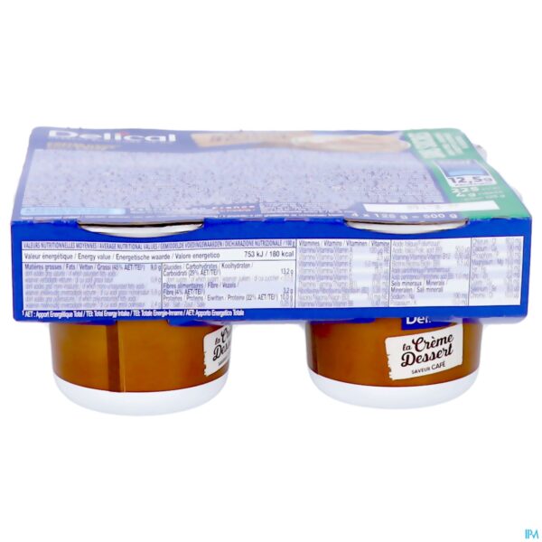 Packshot Delical Creme Dessert Hp-hc Z/suiker Cafe 4x124g