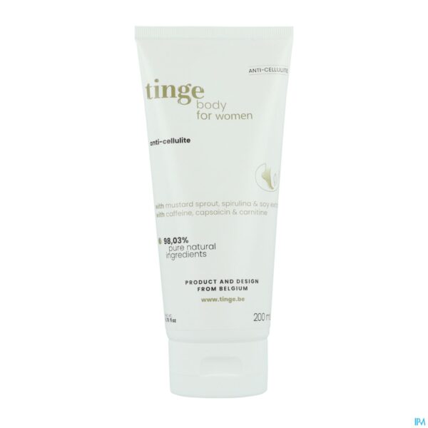Packshot Tinge Women Creme Anti Cellulite Tube 200ml