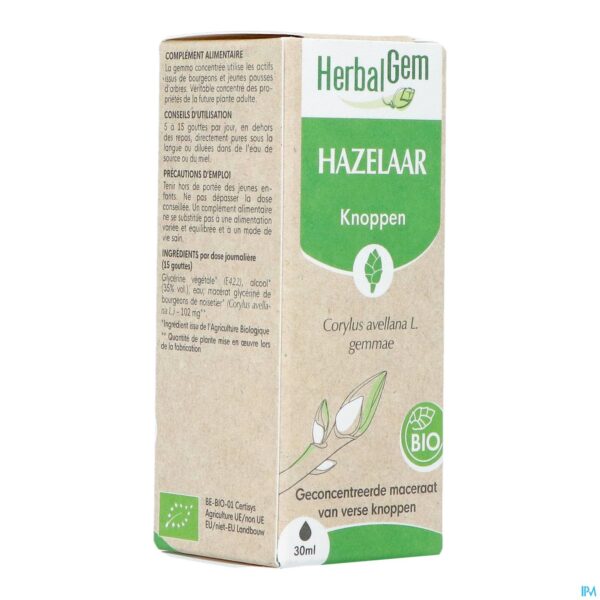 Packshot Herbalgem Hazelaar Bio 30ml