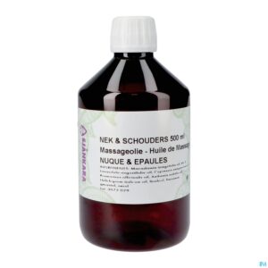 Packshot Sjankara Nek & Schouders Massageolie 500ml