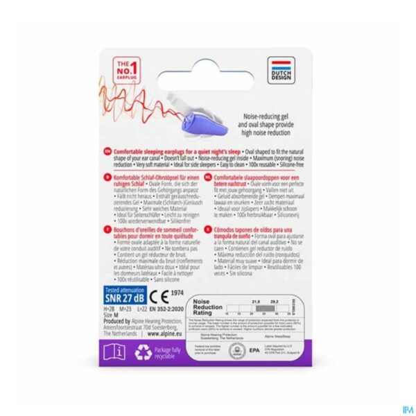Packshot Alpine Sleepdeep Oordoppen 1p