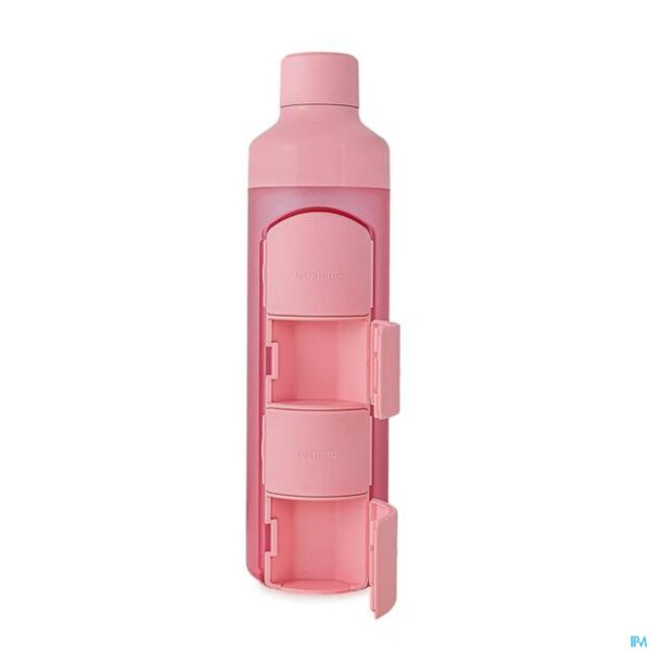 Productshot Yos Water Bottle & Pill Box Daily Perfect Pink