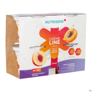 Packshot Nutrisens Cremeline 2 Kcal Abrikozen 4x125g