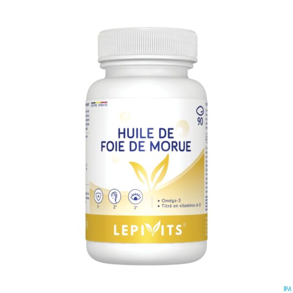 Packshot Levertraanolie Caps 90 Lepivits