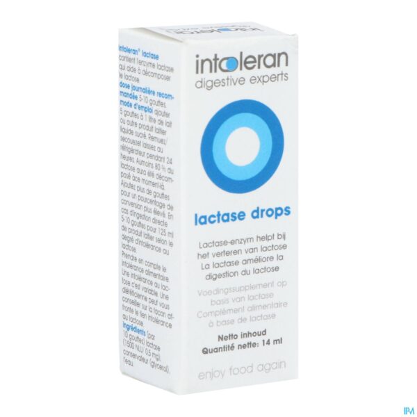 Packshot Intoleran Lactase Drops 14ml Packshot Intoleran Lactase Drops 14ml