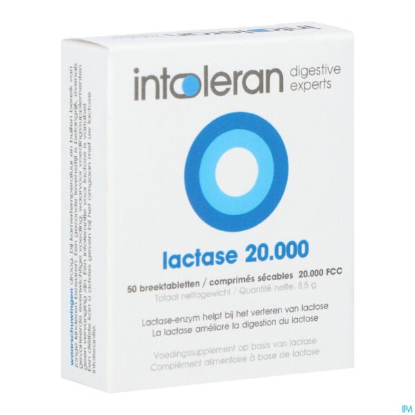 Packshot Intoleran Lactase 20 000 Fcc Tabl 50 Packshot Intoleran Lactase 20 000 Fcc Tabl 50