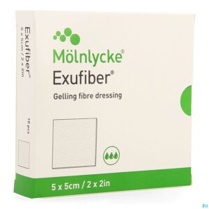 Packshot Exufiber Gelling Fibre Dressing Ster 5 X 5cm 10