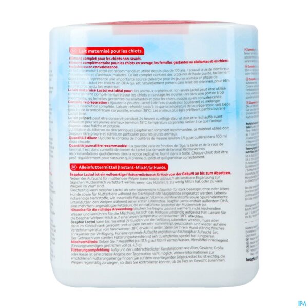 Packshot Beaphar Lactol Puppy Milk 500g