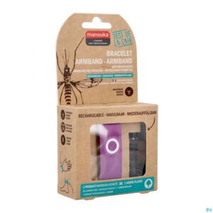 Packshot Manouka Armband A/muggen Uni Paars