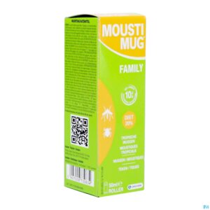 Packshot Moustimug Tropical 20% Deet Roller 50ml