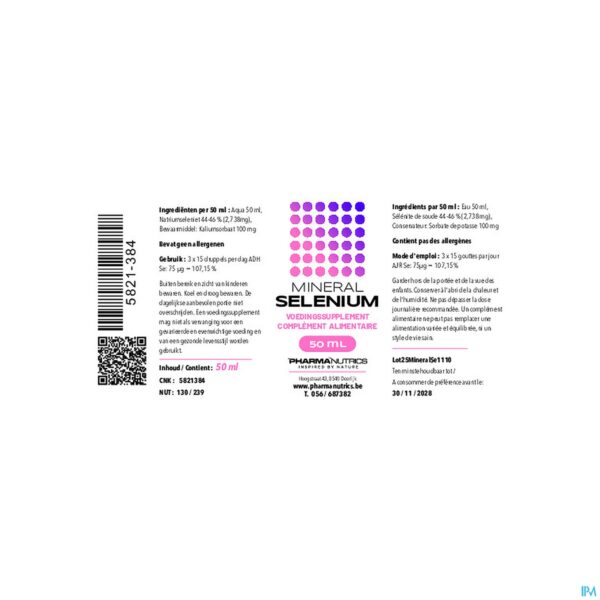 Lifestyle_image Mineral Selenium Druppels 50ml Pharmanutrics