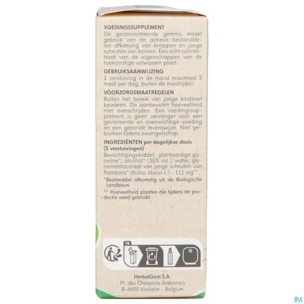 Packshot Herbalgem Frambozenstruik Bio Spray 15ml