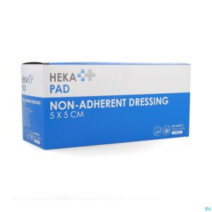 Packshot Hekapad Wondkompres Steriel 5x 5cm 100