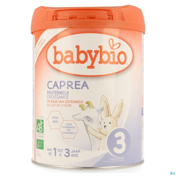 Packshot Babybio Caprea 3 Geitenmelk 800g