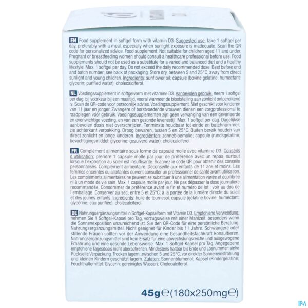 Packshot 6d Sports Vitamin D3 Softgels 180