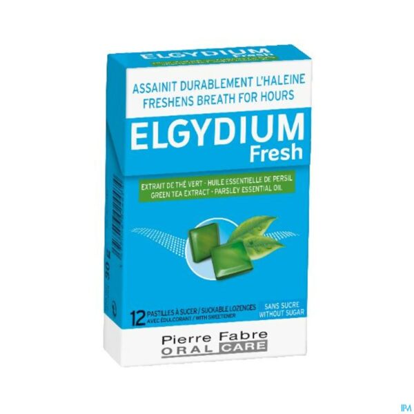 Productshot Elgydium Fresh Zuigtabl 12 Productshot Elgydium Fresh Zuigtabl 12