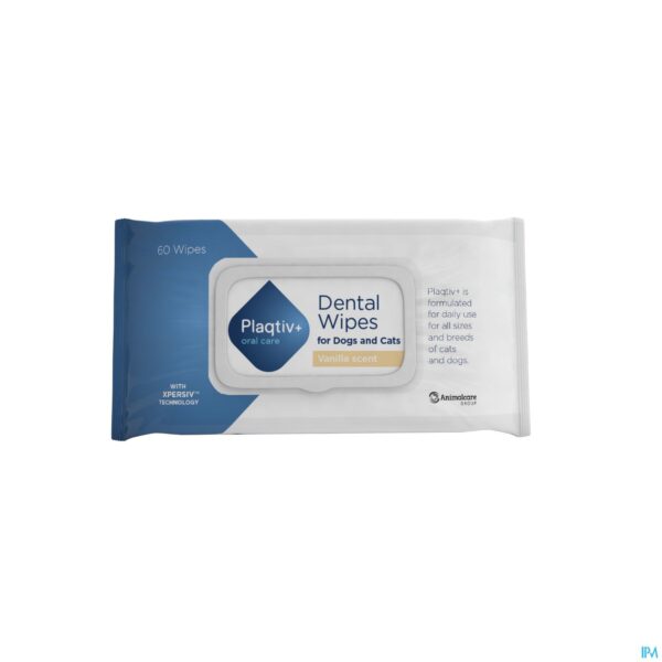 Packshot Plaqtiv+ Oral Care Wipes Vanilla 60 Packshot Plaqtiv+ Oral Care Wipes Vanilla 60