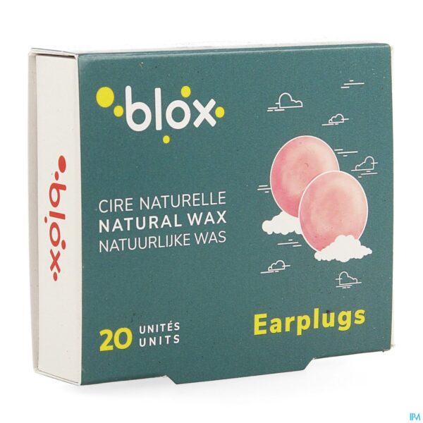 Packshot Blox Natuurlijke Was Oordopjes 10 Paar
