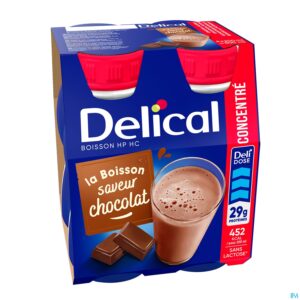 Packshot Delical Geconcentr. Chocolade 4x200ml