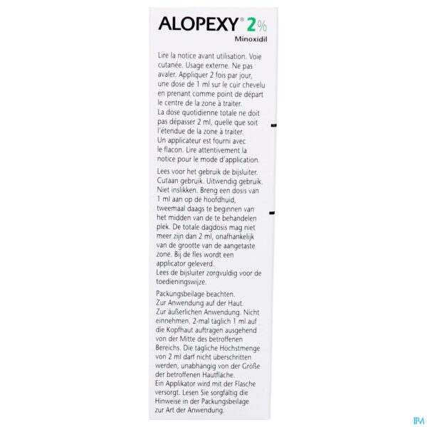 Packshot Alopexy 2 % Opl Cutaan Gebruik Fl Pipet 3x60ml