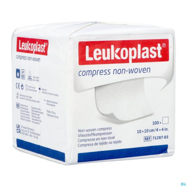 Packshot Leukoplast Compress N/woven N/st. 10cmx10cm 100