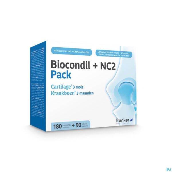 Packshot Biocondil Nc2 Filmomh Tabl 180 + Caps 90 Nf Packshot Biocondil Nc2 Filmomh Tabl 180 + Caps 90 Nf