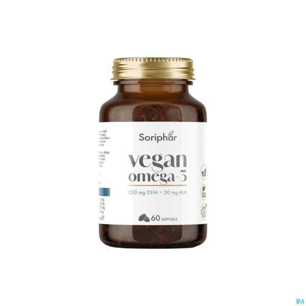 Productshot Soria Vegan Omega 3 Dha + Ala Softgels 60