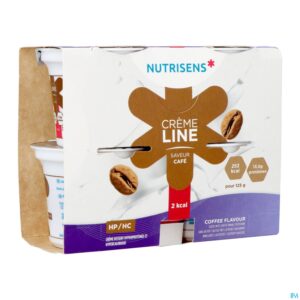 Packshot Nutrisens Cremeline 2 Kcal Koffie 4x125g