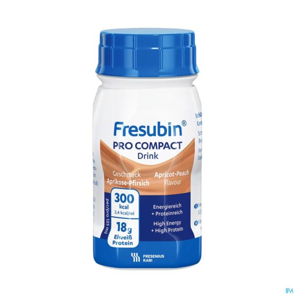 Productshot Fresubin Pro Compact Abrikoos Perzik 4x125ml