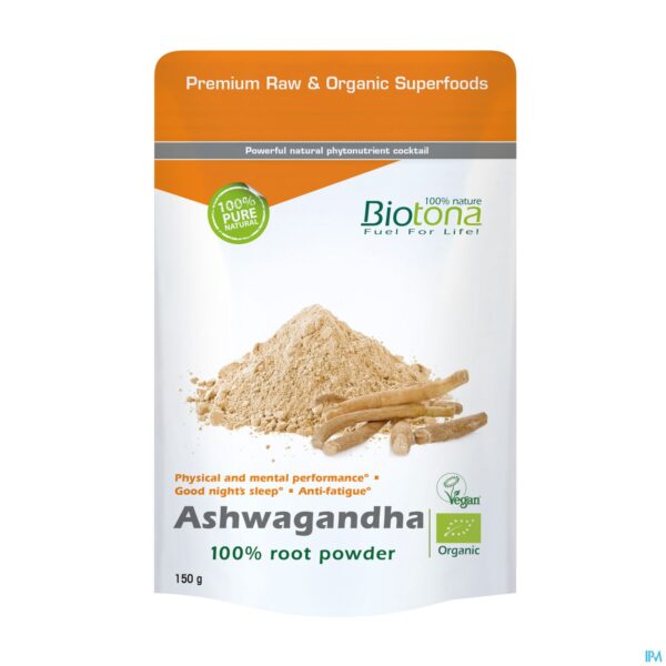 Packshot Biotona Bio Ashwaganda Raw 150g