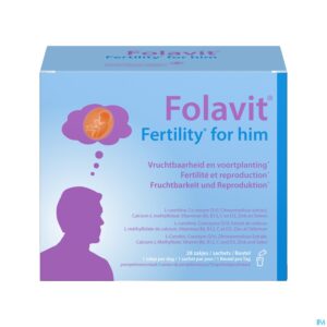 Packshot Folavit Fertility For Him Pdr 3,3g Zakje 28
