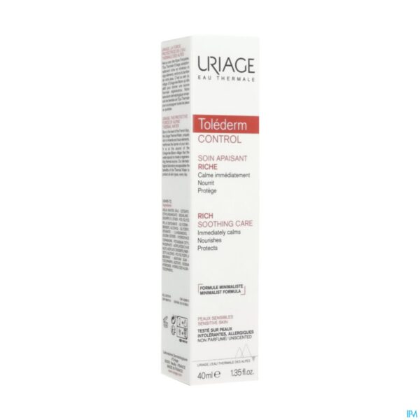 Packshot Uriage Tolederm Soin Riche Apaisant 40ml