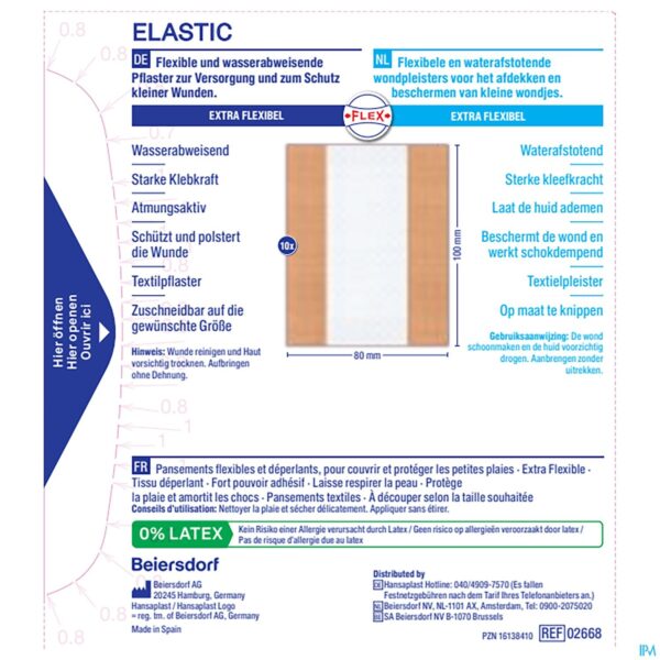 Packshot Hansaplast Elastic 1mx8cm