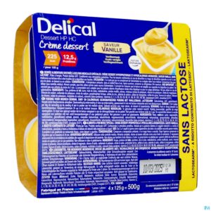 Packshot Delical Creme Dessert Hp-hc Z/lact.vanil 4x125g Nf