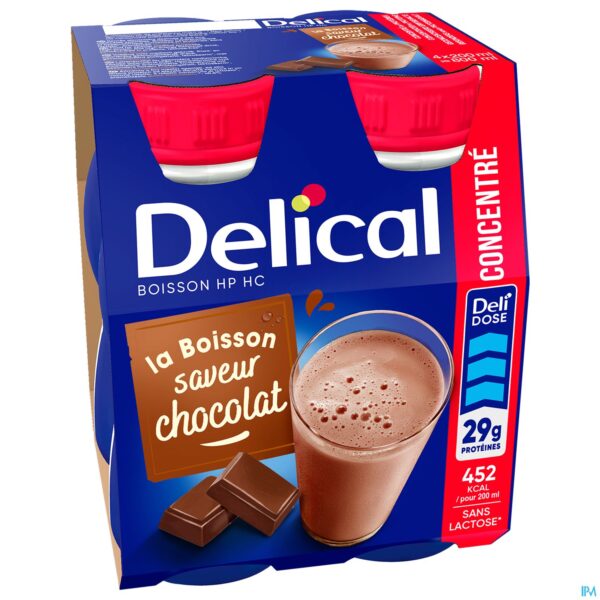 Packshot Delical Geconcentr. Chocolade 4x200ml
