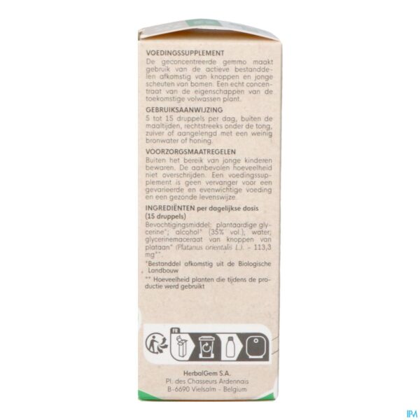Packshot Herbalgem Plataan Bio 30ml