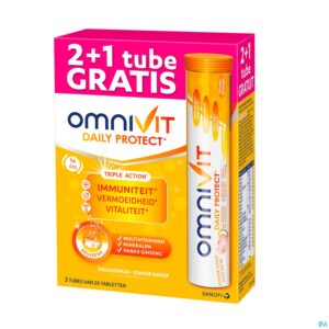 Packshot Omnivit Daily Protect Tripack       Bruistabl 3X20