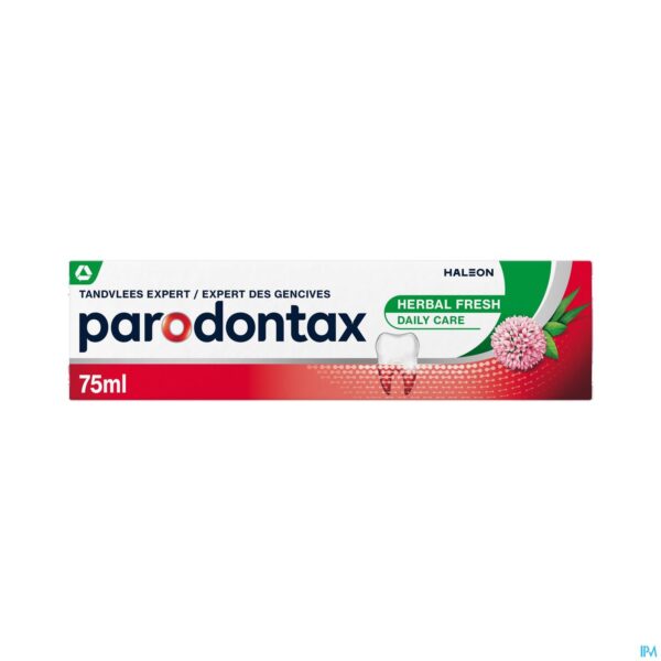Packshot Parodontax Tandpasta Herbal Fresh Tube 75ml